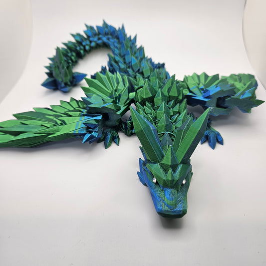 CRYSTAL DRAGON WINGED GREEN/BLUE