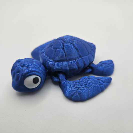 SEA TURTLE BLUE SILK