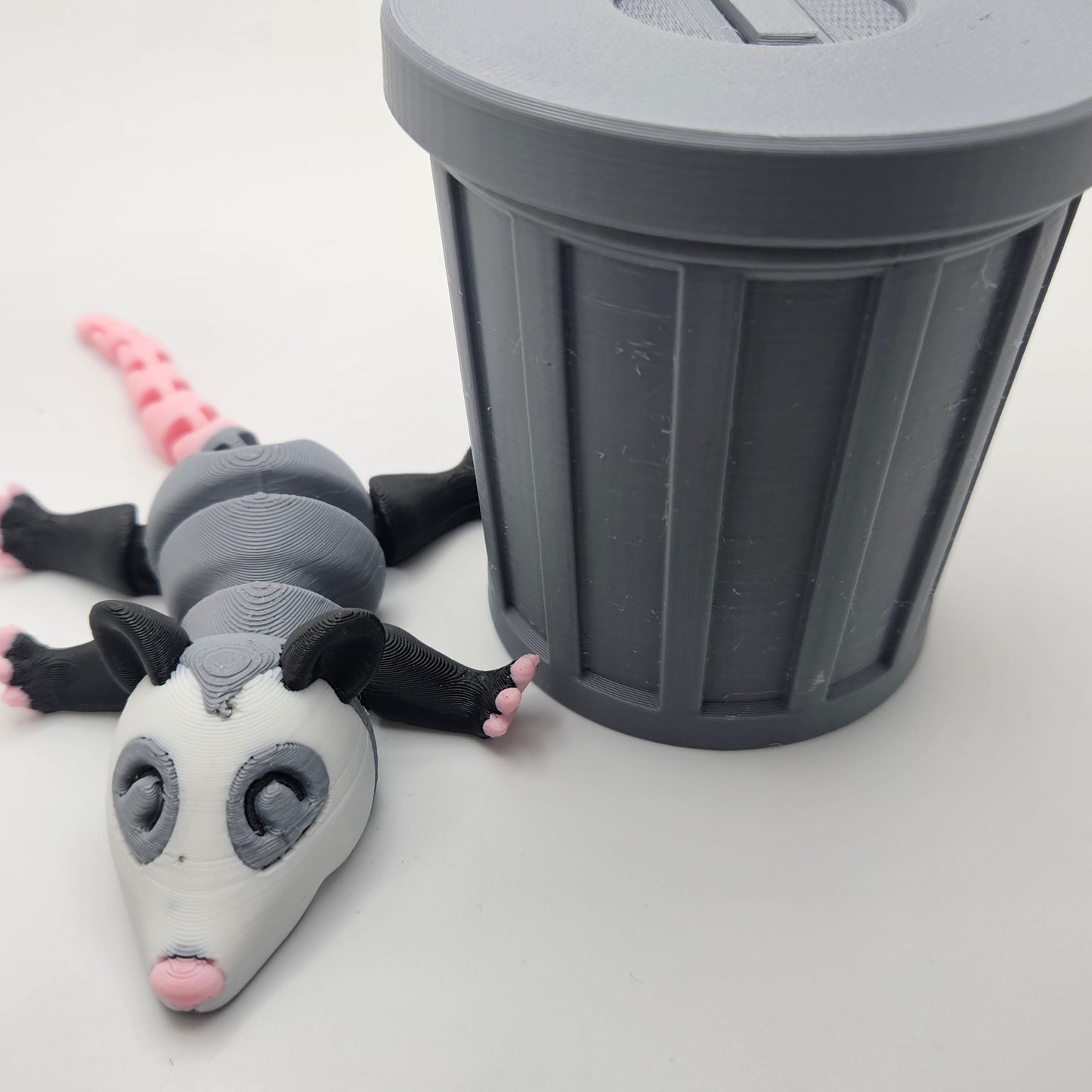 TRASH POSSUM WITH CAN