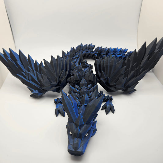 CRYSTAL DRAGON WINGED BLUE/BLACK