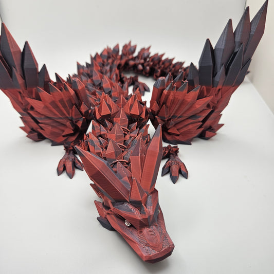 CRYSTAL DRAGON WINGED RED/BLACK